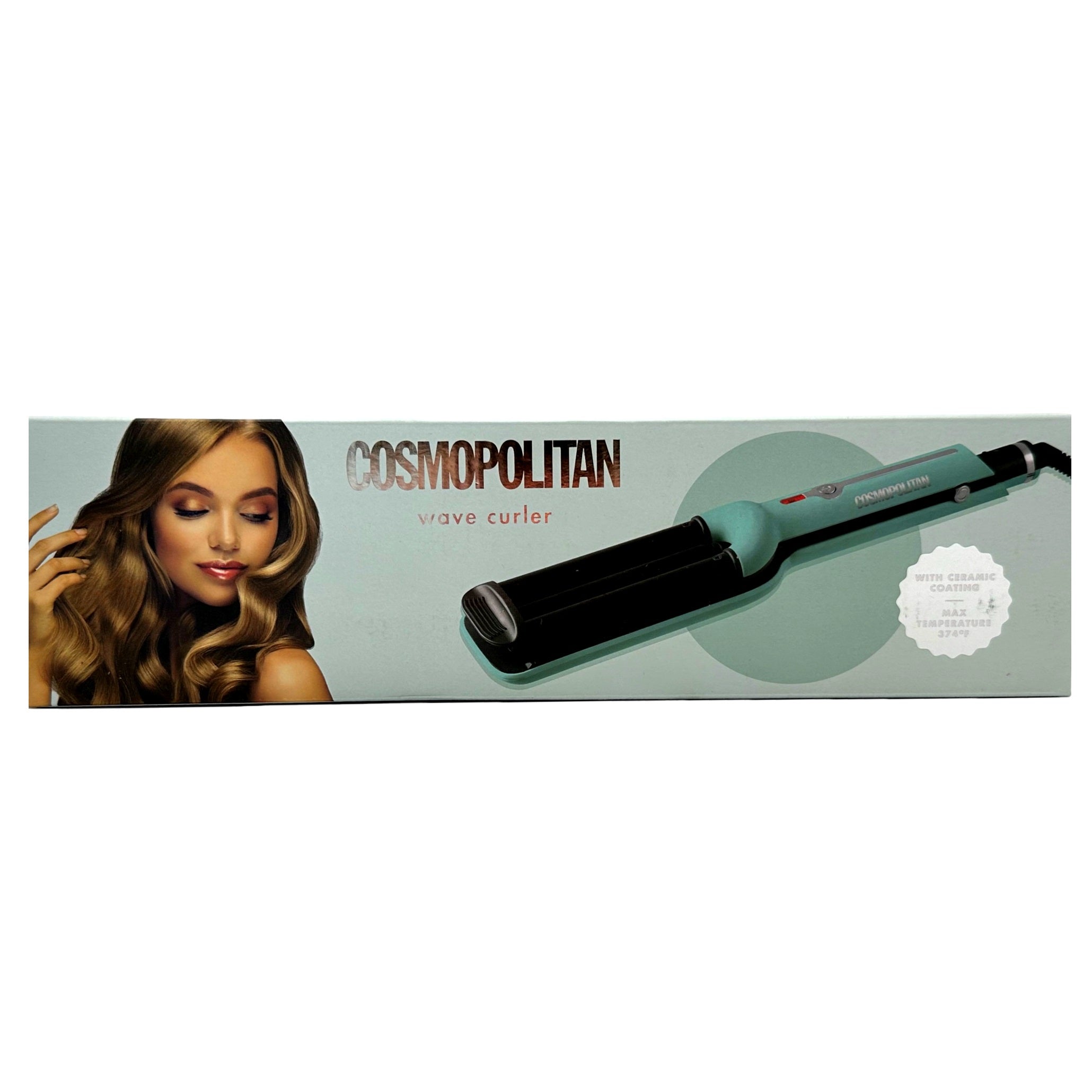 Cosmopolitan wave curler product packaging.